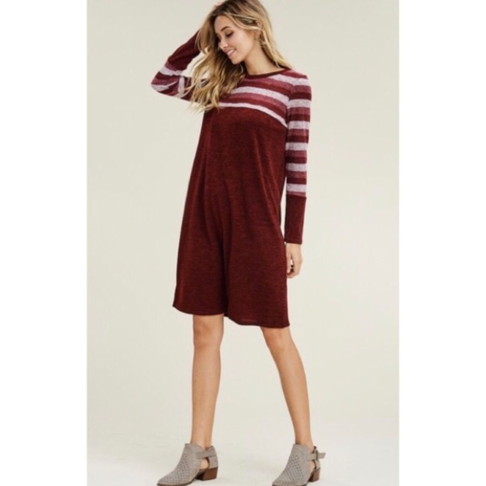 Maroon Sweater Dress